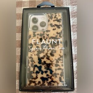 FLAUNT Square Phone Case -SQUARE® Blonde Tortoise Shell iPhone Case